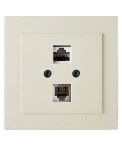 Μπέζ πρίζα δικτύου RJ45-CAT5-RJ11