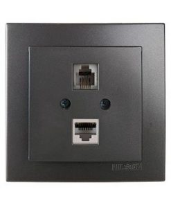 Ανθρακί πρίζα δικτύου RJ45-CAT6-RJ11