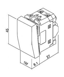 Διακόπτης απλός 1 θέσης Λευκός 10AX 250V