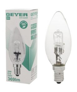 Λάμπα Αλογόνου Κερί C37 28W E14 2700Κ 369lm