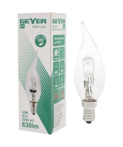 Λάμπα Αλογόνου Κερί CA37 42W E14 2700Κ 630lm