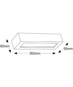 Φωτιστικό απλίκα επίτοιχη Up-Down glass L245 G9