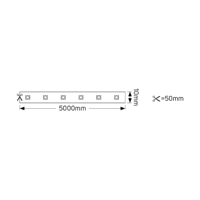 Ταινία LED Eco 14.4W 12V 2700K 600-720lm IP20