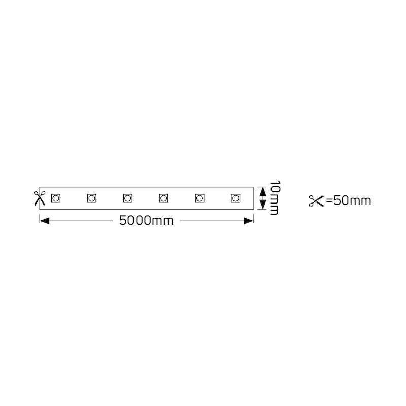 Ταινία LED Eco 14.4W 24V 6500K 600-720lm IP20
