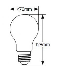 Λάμπα LED A70 14W E27 2700K 1500lm Pf>0.9 IP44