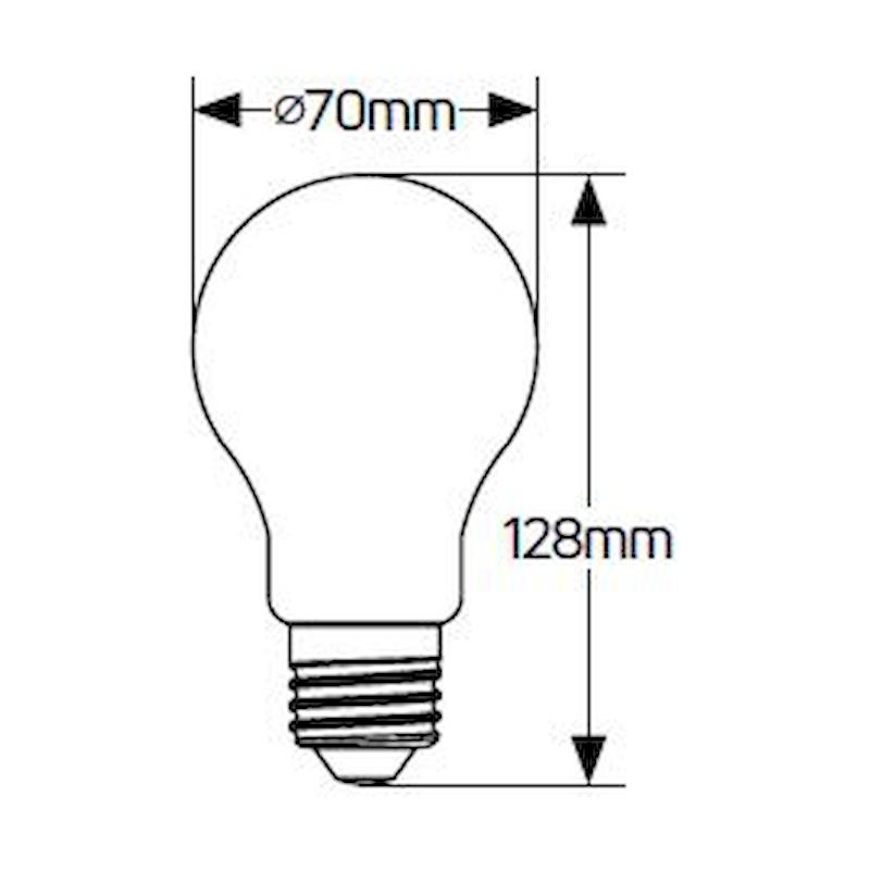 Λάμπα LED A70 14W E27 2700K 1500lm Pf>0.9 IP44