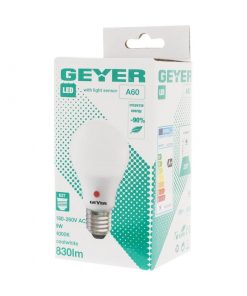 Λάμπα LED Κλασική A60 9W E27 4000K 830lm με Sensor Ημέρα-Νύχτα