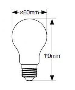 Λάμπα LED Κλασσική A60 8W E27 3000K 640lm 42V IP44