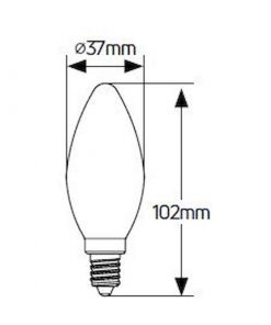Λάμπα LED Κερί C37 6W E14 3000K 470lm