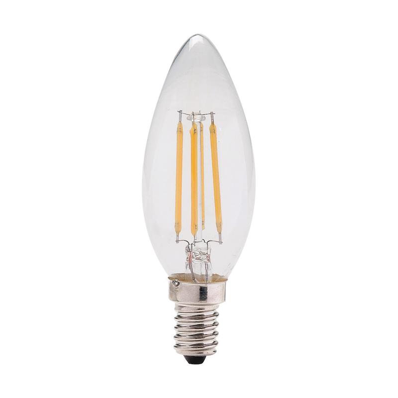 Λάμπα LED Filament Κερί C35 4W E14 2700K 470lm διάφανη - Image 4