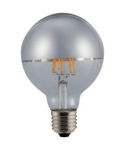 Alternative view of Λάμπα LED Αντεστραμμένου καθρέφτη ασημί G125  6W E27 2700K 480lm dim