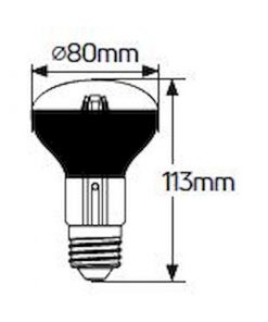Λάμπα LED Filament R63 8W E27 4000K 650lm διάφανη