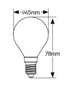 Λάμπα LED Σφαιρική G45 3W Ε14 3000K 250lm