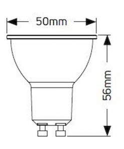 Λάμπα LED PAR16 Glass 5W GU10 2700K 400lm 38° dim