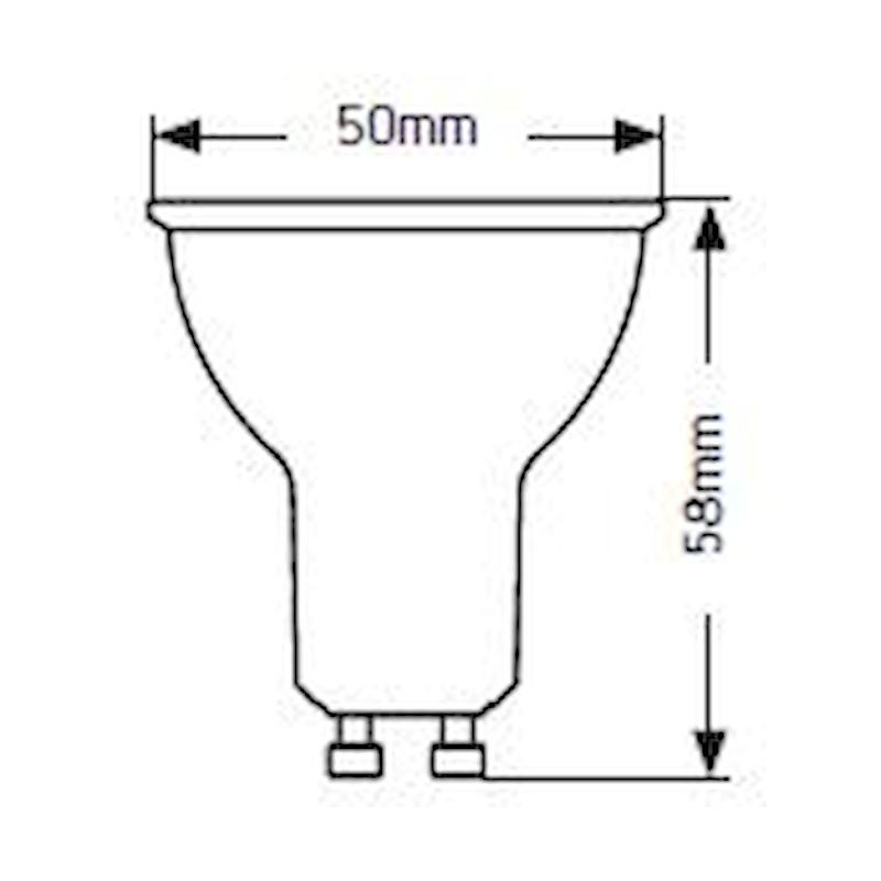 Λάμπα LED 6W GU10 6500K 470lm
