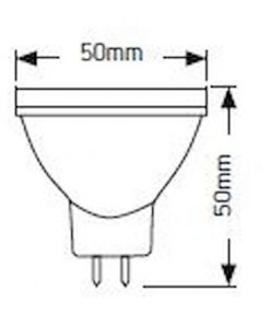 Λάμπα LED MR16 6W GU5.3 3000K 420lm 12V