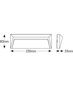 Φωτιστικό LED εξωτερικού χώρου επίτοιχο 6W 3000K 250lm IP54 μαύρο